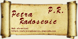 Petra Radošević vizit kartica